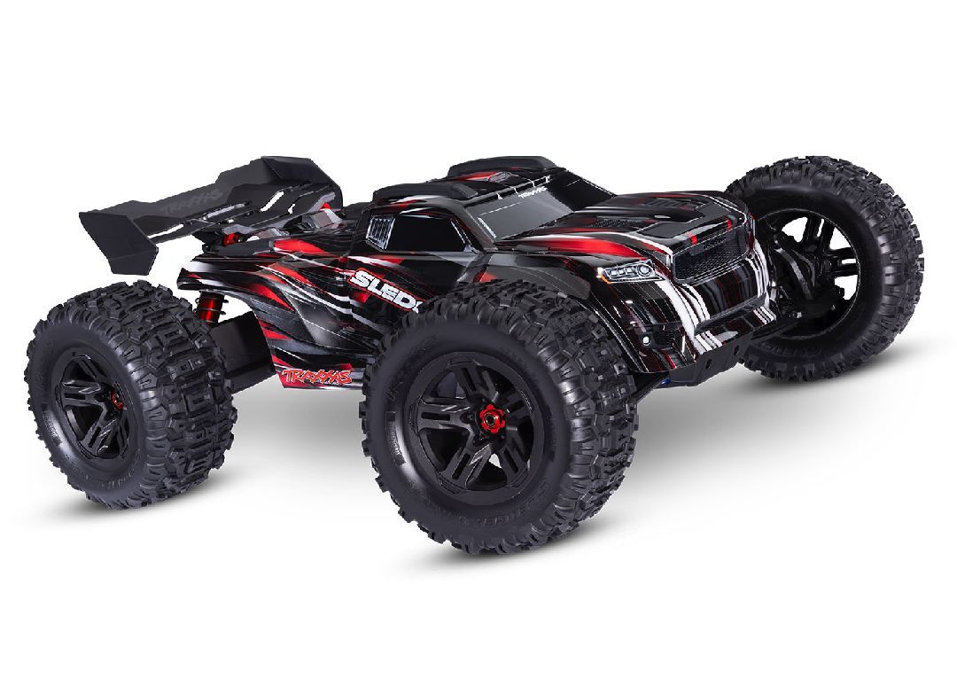 Traxxas Sledge 1/8 with Belted Sledgehammer tires - RED