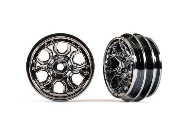 Traxxas Wheels, 1.0\" (Black Chrome) (2)