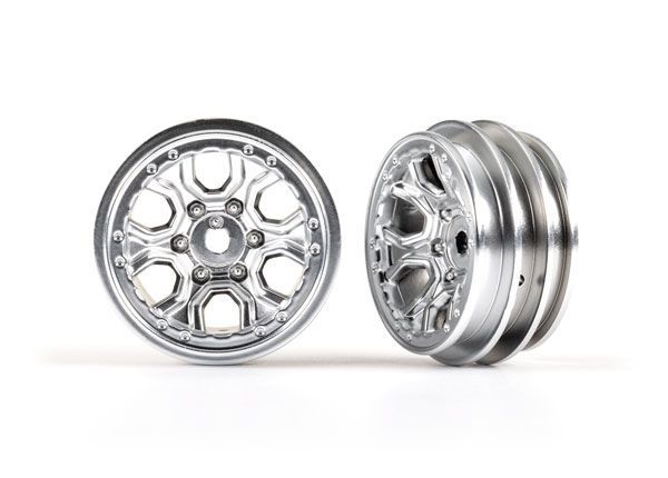 Traxxas Wheels, 1.0\" (Satin Chrome) (2)