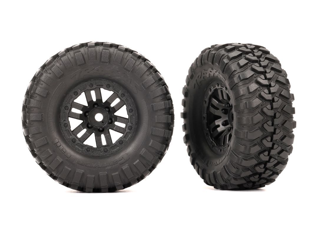 TRX4M Tires & Wheels, Premounted (Black 1.0\", Canyon Trail)
