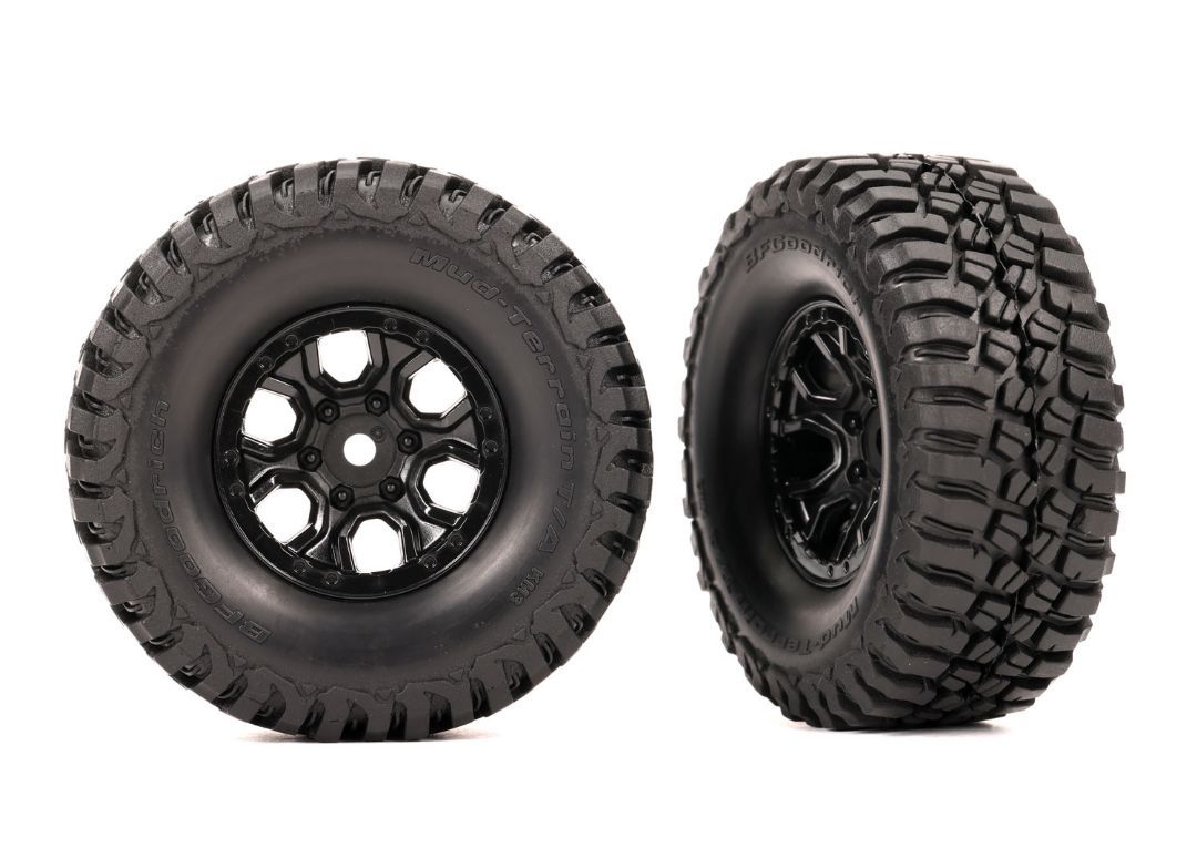 TRX4M Tires & Wheels, Premounted (Black 1.0\", BFGoodrich)