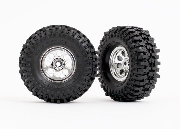 Traxxas Premounts (Chr 1.0\" Wheels, MT Baja Pro XS 2.4x1.0\") (