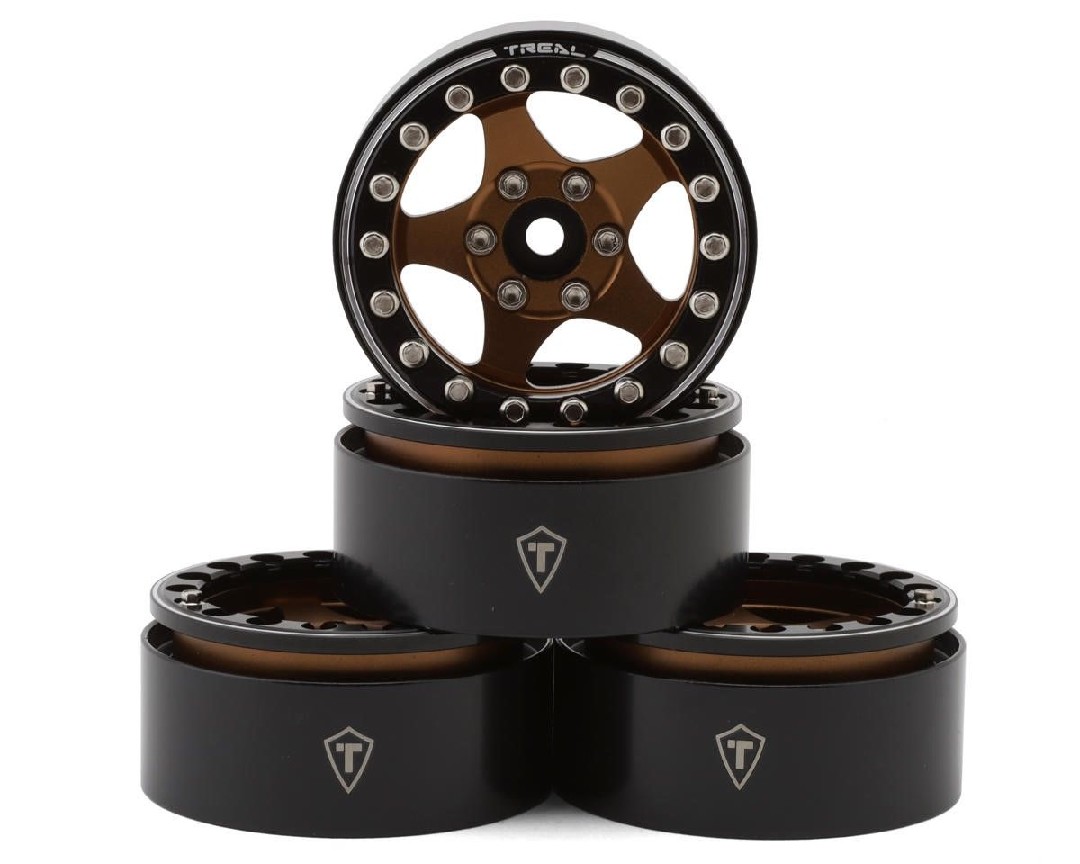 TREAL 1.9 Beadlock Wheels 1.9 inch Wheels (4P) Bronze Black
