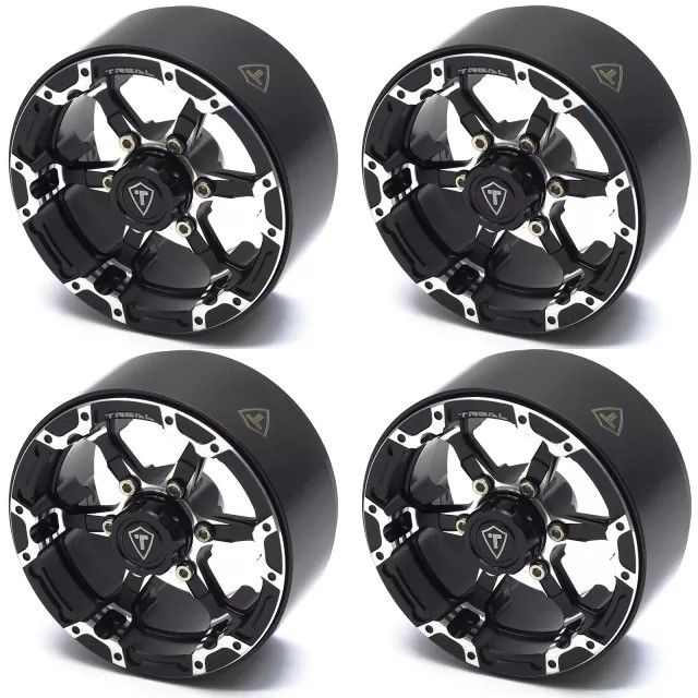 TREAL 1.9 Beadlock Wheels 1.9 inch Wheels (4P) CNC Machined for