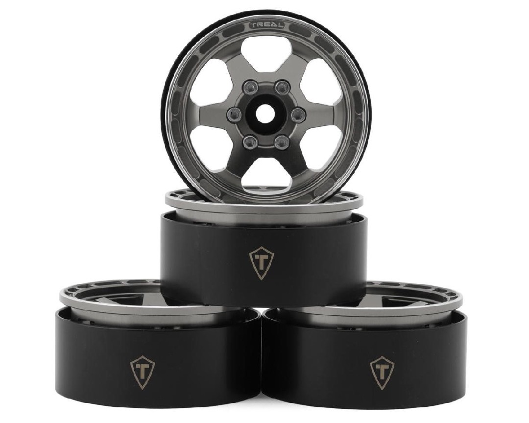 TREAL 1.9 Beadlock Wheels 1.9 inch Wheels (4P) Grey