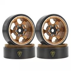 SCX24 Wheels 1.0\" Beadlock Wheels (4P) Scale-Look Bronze