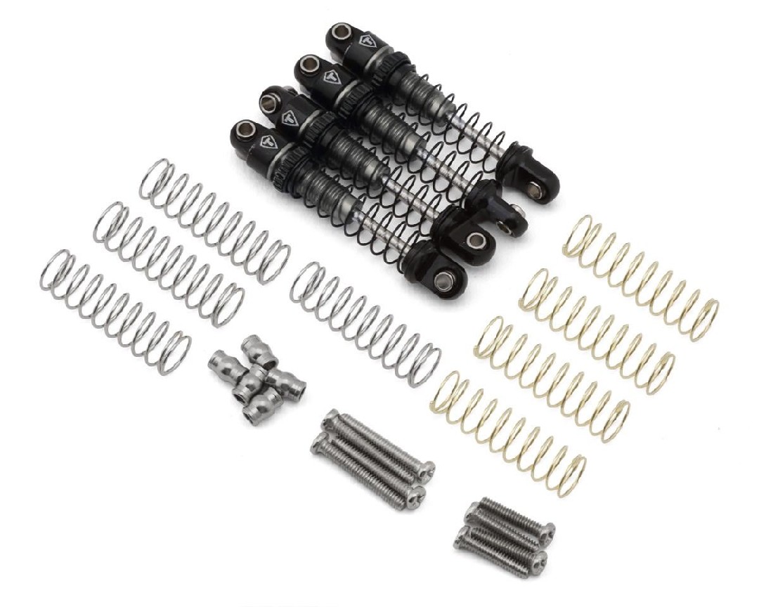 Treal Hobby Axial SCX30 26mm Aluminum Threaded Shocks (Titanium)