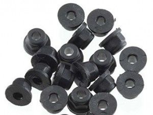 Plastic 3mm flanged nuts