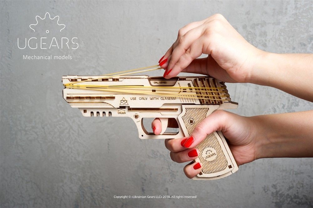 UGears Wolf-01 Handgun - 63 pieces