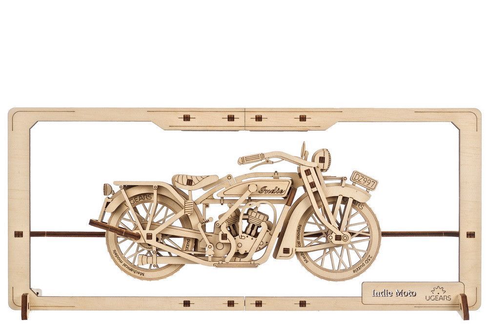 Ugears Indie Moto 2.5D Puzzle - 42 Pieces Ugears Indie Moto 2.5D Puzzle - 42 Pieces