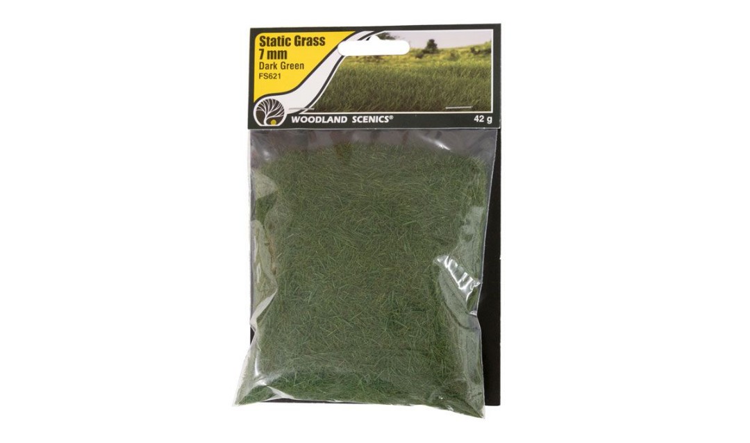 STATIC GRASS DARK GREEN 7MM