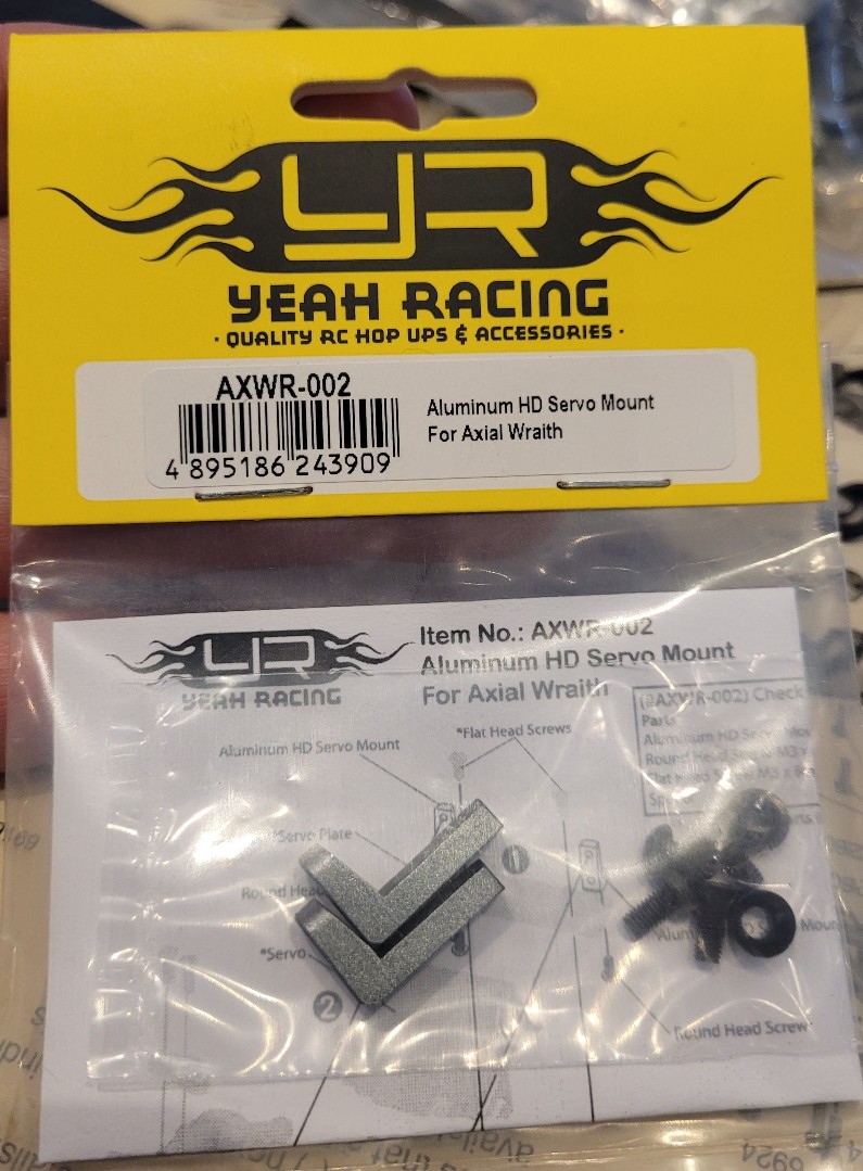 Yeah Racing Axial Wraith Aluminum HD Servo Post Grey
