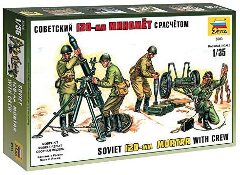 Zvezda 1/35 Soviet 120mm Mortar with Crew - model kit